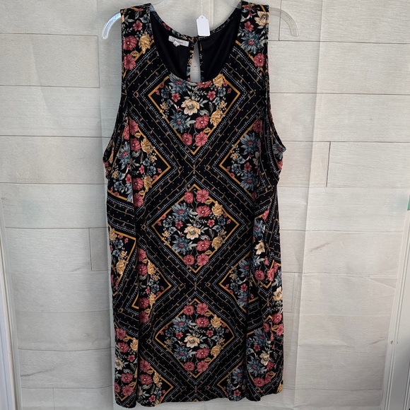 Maurices Dresses & Skirts - Maurices plus size Black Floral Midi Dress size 2
